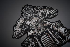 Parches multicolores para motocicleta Biker Gorilla, chalecos traseros cosidos con plancha grande, fácil aplicación para Chaqueta estilo rebelde - Product Image 6