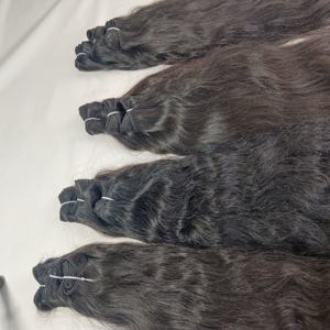 Vente en gros de cheveux vierges Remy de qualité supérieure alignés sur les cuticules, faisceaux de cheveux humains bruts indiens, ondulés d'eau et ondulés profonds/lâches - Product Image 5