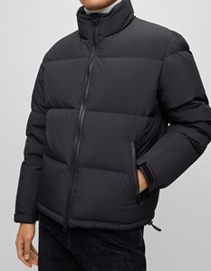Diseñe su propia cantidad a granel, venta al por mayor, chaqueta de burbujas de nailon personalizada, chaquetas acolchadas con capucha extraíbles brillantes para hombre de invierno - Product Image 4