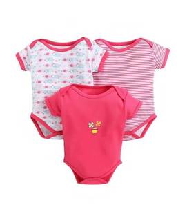 บอดี้สูทผ้าฝ้ายออร์แกนิคขาสั้นสำหรับเด็ก100% บอดี้สูทน่ารักผ้าฝ้ายออร์แกนิคสำหรับเด็กผู้หญิงใส่ในฤดูร้อน - Product Image 5