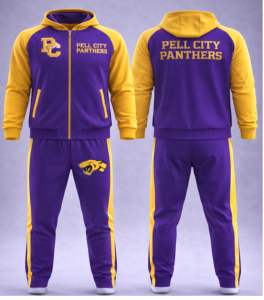 Ensemble de vêtements de sport pour homme avec logo personnalisé, fermeture éclair intégrale, ensemble de survêtement sublimé avec pantalon pour entraînements décontractés, ensemble de vêtements de travail en coopération - Product Image 1