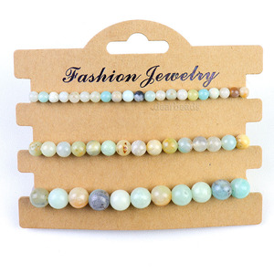 Bộ vòng tay hạt tròn tự nhiên 4 6 8mm, vòng tay đá quý dành cho nữ làm đồ trang sức - Product Image 6