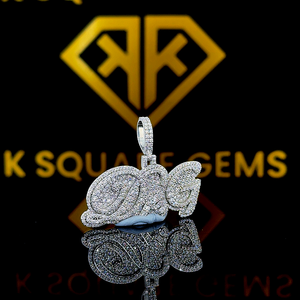 Colgante de placa de identificación personalizada de moissanita, colgante de nombre pavimentado, colgante de nombre de diamante personalizado, colgante de nombre, regalo para ella - Product Image 4