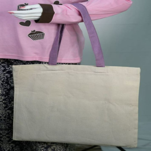 Sac fourre-tout en toile de coton 100% biologique, broderie, logo imprimé personnalisé, recyclable, durable, poignée, usage quotidien, voyage, publicité - Product Image 3