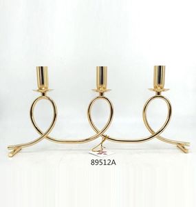 Accesorios de iluminación decorativa para el hogar, candelabro moderno de latón y aluminio, candelabro de metal para fiestas de boda, candelabro - Product Image 5