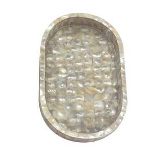 Plateau MOP de qualité supérieure, fabriqué avec une incrustation de coquillages de haute qualité, offrant un attrait décoratif luxueux pour les maisons modernes - Product Image 1