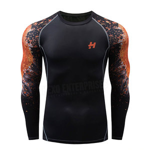 Profesional hecho en fábrica diseño personalizado MMA en blanco Rash Guard BJJ Rash Guard personalizar su logotipo - Product Image 1