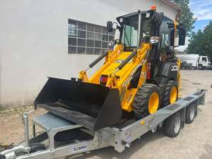 รถตักล้อยาง JCB 1CX รุ่น Retro พร้อมหัวตักด้านหน้าและด้านหลัง เครื่องจักรก่อสร้าง กระบอกไฮดรอลิก มอเตอร์ปั๊ม เกียร์บ็อกซ์ ระบบ PLC - Product Image 2