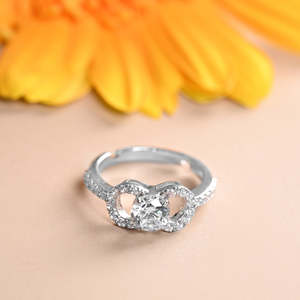 Anillos de Plata de Ley 925 de Primera Calidad para Mujer, con Patrón Geométrico, Diamantes y Baño de Rodio, Anillo Romántico con Incrustaciones para Hombre - Product Image 2