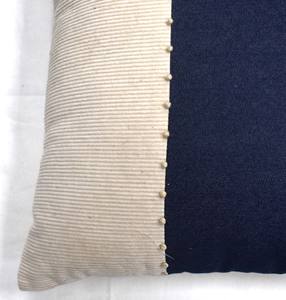 Funda de cojín decorativa con patrón de rayas ecológico para uso doméstico y hotelero 100% algodón con técnica de retazos - Product Image 2