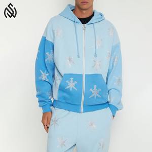 Mens Venta caliente Rhinestone Hoodies Oversized Custom Logo Rhinestone Hoodies Hecho en Pakistán - Product Image 1