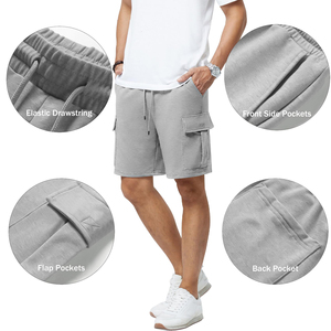 Pantalones cortos de calidad superior para hombre, pantalones cortos holgados informales de algodón hasta la rodilla para hombre, pantalones cortos de carga de gran tamaño para hombre - Product Image 6