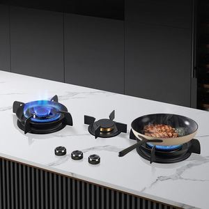 Suministro Exclusivo: Estufa de Gas Empotrable de Acero Inoxidable con Tres Quemadores, Encendido Electrónico y Apagado Automático, Disponible para el Hogar - Product Image 1