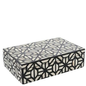 Boîte artisanale en os, nouveau modèle, design lignes centrales, noir - Meilleure vente, finition polie à la main, très tendance - Product Image 4