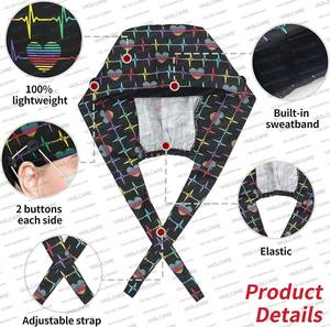 Casquette d'allaitement en polyester femme casquettes de gommage pochette queue de cheval cravate dos chapeaux femmes Bouffant gommage chapeaux casquettes par Vaslcare - Product Image 5