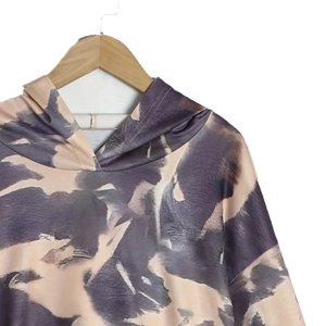 เสื้อฮู้ดผ้าโพลีเอสเตอร์สำหรับผู้หญิงเสื้อมีฮู้ดผ้ามัดย้อมเร็วผ้าโพลีเอสเตอร์ - Product Image 4