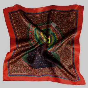 High Quality <b>Square</b> Custom Digital Print Bandana Low MOQ Wholesale for Ladies Latest <b>Hijab</b> Design for Adults - Product Image 2