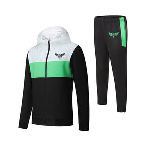 ชุดวอร์มมีซิปสำหรับผู้ชายชุดฝึกฟุตบอลผ้าโพลีเอสเตอร์100% 2ชิ้นเป็นมิตรกับสิ่งแวดล้อม - Product Image 3