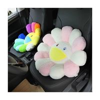 Nuevo Cojín de Peluche Ultra Suave con Forma de Flor de Murakami de 40/60 cm, 10 Colores, Lindo Cojín Decorativo con Forma de Flor Sonriente para Decoración del Hogar