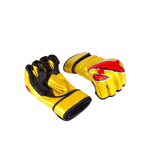 Nouveaux gants de boxe MMA dorés pour hommes, fabriqués au Pakistan, en gros, vêtements de sport en cuir PU - Product Image 2