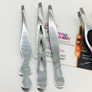 Nuevas pinzas de cejas plateadas listas para enviar, juego de pinzas de cejas de acero inoxidable, pinzas de embalaje con logotipo sostenible, peine de visón - Product Image 5