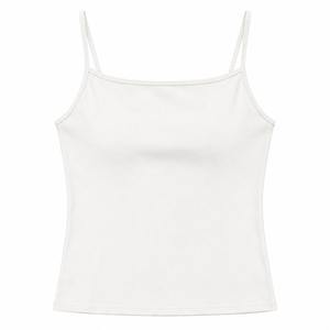 Custom Tank <strong>Top</strong> 92% Cotton 8% Spandex White Skinny Fit Spaghetti Strap Sleeveless Solid Color <strong>for</strong> Wholesale <strong>Women</strong> - Product Image 2