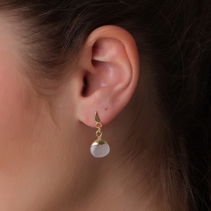 Pendientes Colgantes de Piedra Lunar Arcoíris Hechos a Mano, Elegantes y Modernos, Chapados en Oro de 18K, Aleación de Cobre, Joyería para Mujer, Boda - Product Image 5