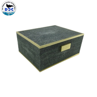 Boîte à bijoux en laiton de haute qualité, modèle DPC 0006, personnalisée et unique, avec plateau amovible en faux croûte de crocodile pour présentation et voyage