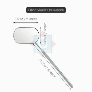 Miroir à cils en acier inoxydable Miroir d'extension de cils Joli miroir de maquillage pour cils et cosmétiques - Product Image 2