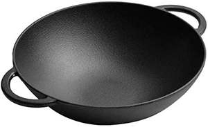 Kadai/Kadhai de hierro fundido presazonado para cocinar y freír | Loha Kadai multiusos | Estufa IGas (personalizada, 3,2Kg) - Product Image 3