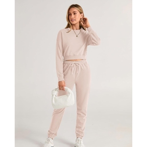 Factory Manufacturer Breathable Tracksuits Wholesale Price <b>Stacked</b> Flared women Tracksuit for sale - Product Image 2