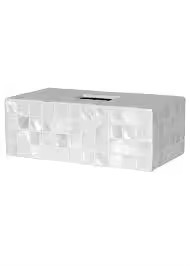 Boîte à mouchoirs en incrustation d'os avec motif géométrique - Product Image 5