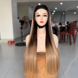 Plus haute qualité belles perruques vrais cheveux humains 100% vietnamien cheveux humains os droite mélange couleur perruque 2025 - Product Image 5