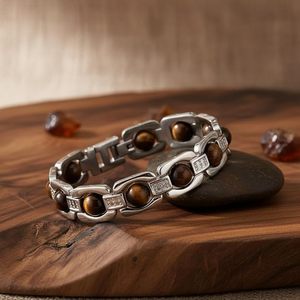 Bracelet en cristal œil de tigre pour homme et femme, 8 mm, pierre œil de tigre naturelle, protection et confiance, bracelet de guérison - Product Image 3