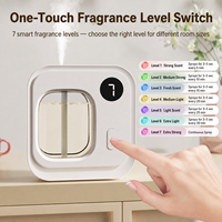 Mini humidificateur d'air à affichage numérique, 5 modèles réglables, diffuseur rechargeable, machine de diffusion d'arômes automatique murale de 50 ml