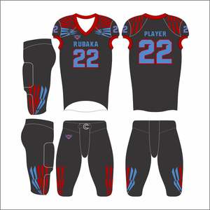 Uniforme de football américain en polyester de grande taille avec logo personnalisé professionnel Ensembles de vêtements de sport antibactériens respirants à séchage rapide chauds - Product Image 2