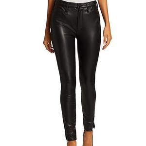 Cheap Price Winter Leather Pants Custom Printed Logo Women Fashionable Top Leather Pants High Quality - Product Image 5