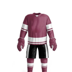 Uniforme de hockey sobre hielo para hombres de alta calidad, ropa para adultos, Venta caliente, precio barato, uniforme de hockey sobre hielo transpirable con totalmente personalizado - Product Image 1