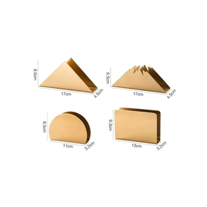 Elegante servilletero de metal dorado con acabado pulido, perfecto para una elegante decoración del hogar y vajilla de hotel - Product Image 5