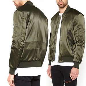 Vente en Gros 3D Imprimé Décontracté Zipper Bomber Hommes Vestes Dernier Street Wear Satin Tissu Fermeture Éclair Veste D'extérieur pour Hommes - Product Image 6