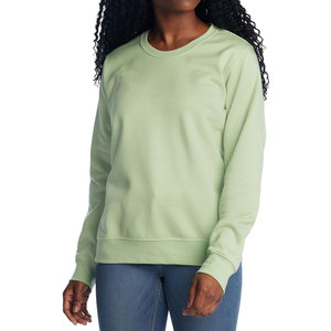 2025 Sudadera de cuello redondo de algodón orgánico de gran tamaño para mujer logotipo personalizable transpirable y sudaderas de diseño superior largo - Product Image 6
