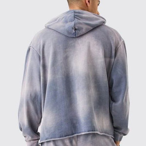 <b>Men</b> Cotton Fabric Latest Style Slim Fit Joggers Bottom Zip <b>Hoodie</b> Tracksuits Sublimation Printing Tracksuits - Product Image 4