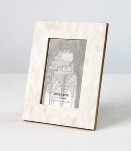 4x6 Photo Cadre Photo En Bois Os Photo Noir Et Blanc Cadre Photo 4x6 Boho Cadre Incrustation Table Photo - Product Image 3