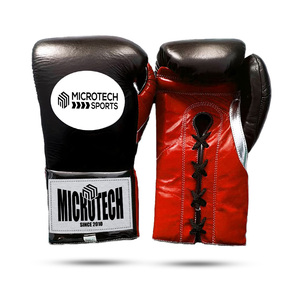 High Quality Professional Lace-Up Leather <b>Boxing</b> Gloves with Custom Logo for <b>Outdoor</b> Scenes-Wholesale - Product Image 5