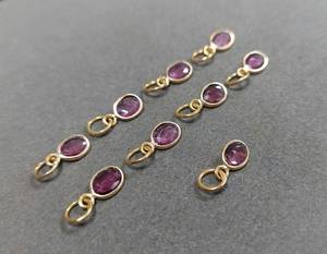 จี้พลอยทัวร์มาลีนสีชมพูธรรมชาติ18K เครื่องประดับอัญมณีทรงรีทำด้วยมือของขวัญที่สมบูรณ์แบบสำหรับผู้หญิง - Product Image 6