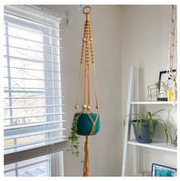 Décoration de maison pendaison de crémaillère cadeau de fête des pères cintre de plante en macramé personnalisé pour la décoration murale et de fenêtre