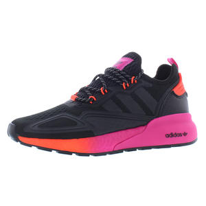 Adidas ZX 2K pour Homme – Chaussures Décontractées Noires/Rouge Solaire en Maille Respirante et Légère avec Semelle en Caoutchouc/EVA pour Printemps, Été, Automne et Activités de Plein Air - Product Image 1