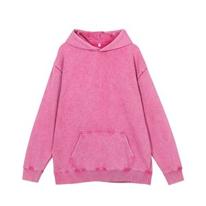 เสื้อมีฮู้ดใส่ไปยิมของผู้ชายใหม่370กรัมสไตล์วินเทจฟอกสีพัฟพิมพ์ลายเสื้อสวมหัวออกแบบได้ตามต้องการฤดูใบไม้ร่วงฟรีตัวอย่างและจัดส่ง7Day - Product Image 4