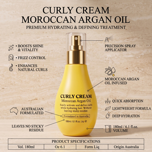 <span class=keywords><strong>Crema</strong></span> <span class=keywords><strong>per</strong></span> Capelli <span class=keywords><strong>Ricci</strong></span> Biologica all'Ingrosso, Nutriente e Idratante con Olio di Argan Puro e Ingredienti Naturali - Product Image 2