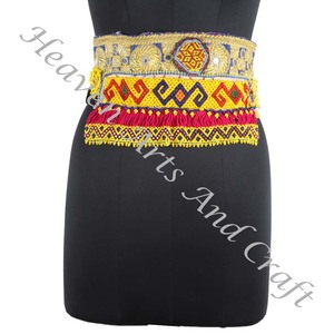 Vintage <b>Belt</b> Belly Dance Bead Afghani Traditional Waist <b>Belt</b> Kuchi Tribal BB058 Old Banjara Real Vintage Handmade Beaded <b>Belts</b> - Product Image 3